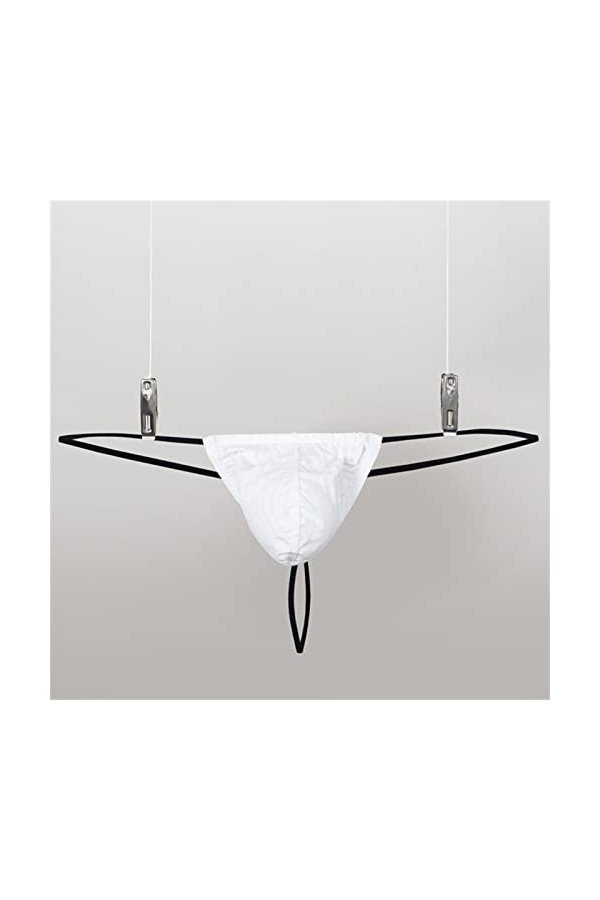DGKaxiyaHM String en Maille pour Hommes avec Dos en T Culotte G-String Sexy Taille Basse avec Poche bombée Voir à Travers Les