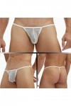 DGKaxiyaHM T-Back à Taille Basse pour Homme Mesh Sheer Bulge Pouch G-String Thongs Voir à Travers des Culottes Sexy Bikini Br