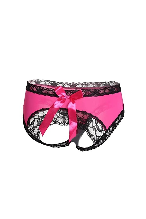 Lingerie Femme Sexy Ensemble Homme Sexy Hot y2*k Femmes Taille Basse séduisante Fesses Ouvertes Creux Respirant Sexy nœud sou