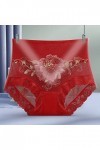 Jiabing sous-vêtements en Dentelle pour Femmes, Plus la Taille des Culottes Sexy Sheer Hipster Panty pour Dames Body Rouge Ad