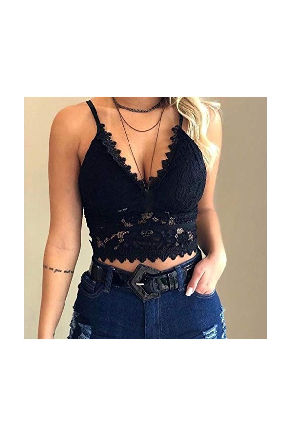 Body sans fil pour femme - Col en V - Sous-vêtement plus sexy - Sous-vêtements sexy - Lingerie sexy - Ouvert, Noir , XL