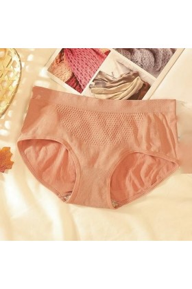 Slips pour Femme Taille Haute Shorts en Pur Coton et Soie Pantalons Triangle Stretch Culotte Couleur Unie Coquine Hot Absorba