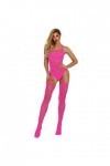 Générique sous-vêtements Filet de Poisson Creuse de Nuit Lingerie Mesh pour Femmes Tenue Coquine Hot Hot Pink, One Size 