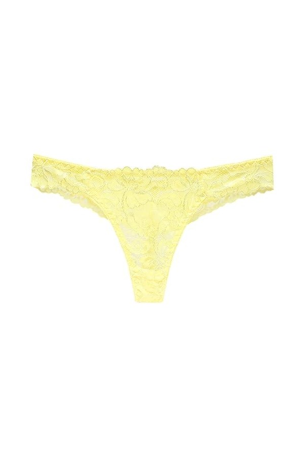 Lingerie Femme Sexy Ensemble Homme Sexy Hot y20.k Culotte Taille Basse en Maille pour Femme Jetable Taille L Yellow, One Siz