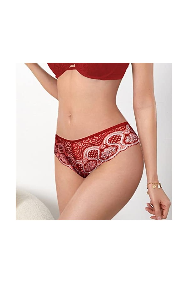 Lingerie Femme Sexy Ensemble Homme Sexy Hot y*2k sous-vêtements en Dentelle pour Femmes Coton Bikini Culotte Doux Hipster Cul