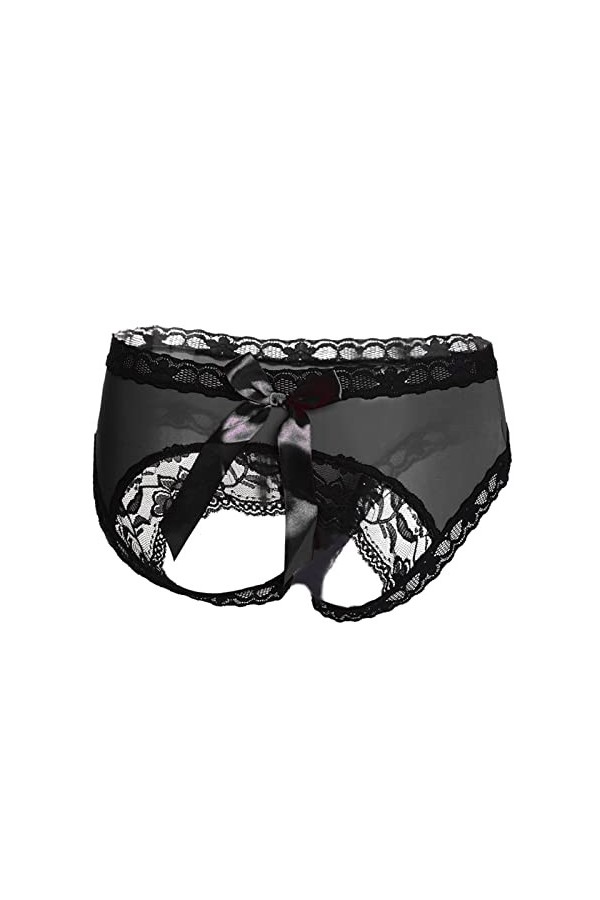 Lingerie Femme Sexy Ensemble Homme Sexy Hot y2*k Femmes Taille Basse séduisante Fesses Ouvertes Creux Respirant Sexy nœud sou