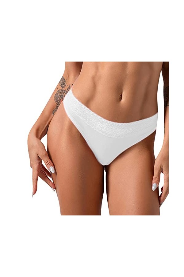 Mosstars Culotte sous-Vetements Culotte Taille Basse Tanga Sexy Culotte en Dentelle pour Femmculottes pour Femmes Crochet Den
