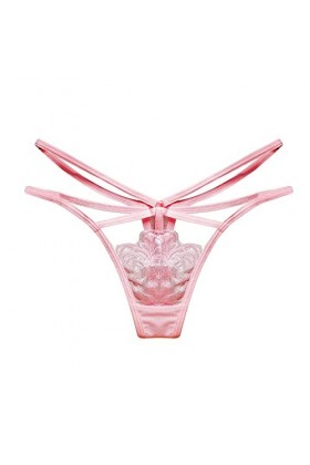 Générique Femmes Pantalon sous-vêtements Thong Thong Sexy Ladies Briefs Dentelle Culotte Lingerie Sexy Sensuelle Pink, One S