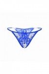 Junhasgood Strings Hot Sexy Femme élégant T Sexy Lingerie Dentelle Retour Doux Thong Culotte de Nuit Confortable 0330FRQA-Bl