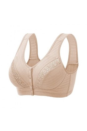 T Shirt Femme Soutien-gorge sans anneau en acier Fermé Devant Dos en T Grande Taille Soutien-gorge sans couture sans doublure