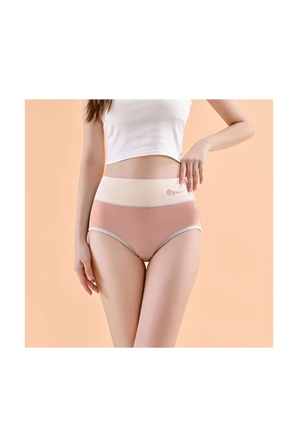 Culotte Femme Taille Haute Slips Elasticité Tangas rayés Taille Haute personnalisés No Show Tongs personnalisées Culottes Str