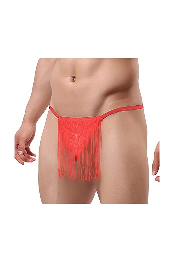 Kimono pour Homme Fesse Sexy pour Hommes exposant Double String Coton Bondage String sous-vêtements serrés String Homme Sexy 