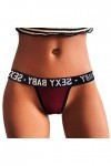 Vexiangni Culotte pour femme - Ouvert - Sans coutures - Pour cosplay - Sexy - String pour femme, Bordeaux, M