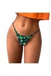 Générique Culotte Taille Basse G-String Confort Culotte Sexy Dos en T Doux Femme Culotte Femme Ensemble Maille Army Green, L