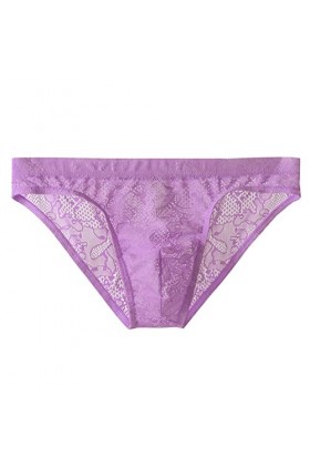 Gefomuofe Boxer sexy pour homme - En dentelle - Sous-vêtements - Sous-vêtements avec taille moyenne ouverte - Pour le sport -