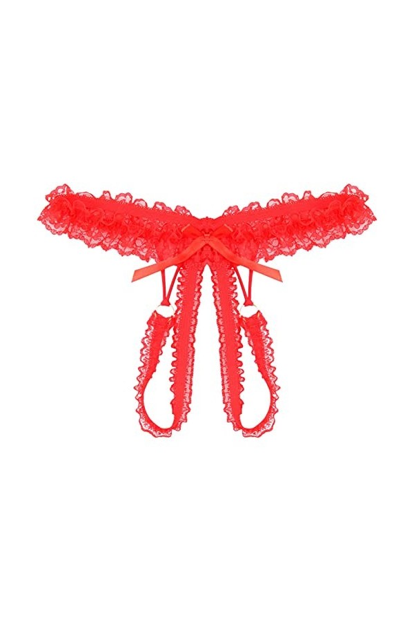 Générique Culottes Sexy Taille Basse Entrejambe Ouvert Dentelle sous-vêtements Femmes Culottes Culottes Femmes Body Lingerie 