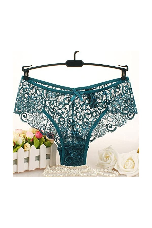 Lingerie Femme Sexy Ensemble Homme Sexy Hot y22k Femmes Sexy Culotte Dentelle Découpe Taille Creuse Ensemble Tennis Green, M