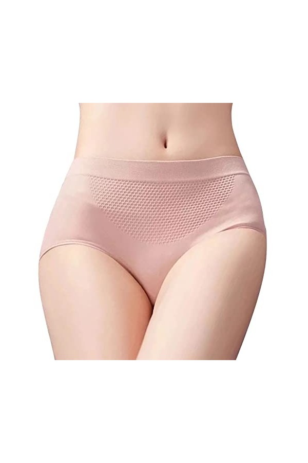 Culottes Stretch Femme Slips Couleur Unie Pantalons Triangle en Pur Coton et Soie String de Absorbante Menstruelle 2023 Nouve
