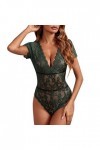 Ensemble de lingerie sexy en dentelle pour le Nouvel An 2023 avec anneau en acier pour homme, Drak Green., S