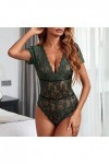 Ensemble de lingerie sexy en dentelle pour le Nouvel An 2023 avec anneau en acier pour homme, Drak Green., S
