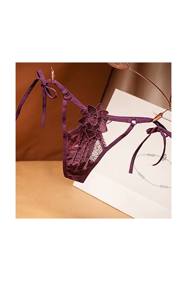 Lightning Deals of The Day Menstruelle Chien Femmes Dentelle Dentelle Dames Sexy Transparente Taille Basse Creux Belles Fesse