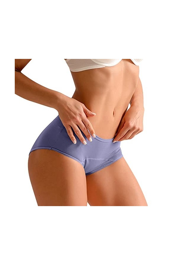 Culotte sans Couture Femme Douce Pantalons Triangle Étanches Period Stringthong Dentelle Tanga Classique Creux Shorties Washa