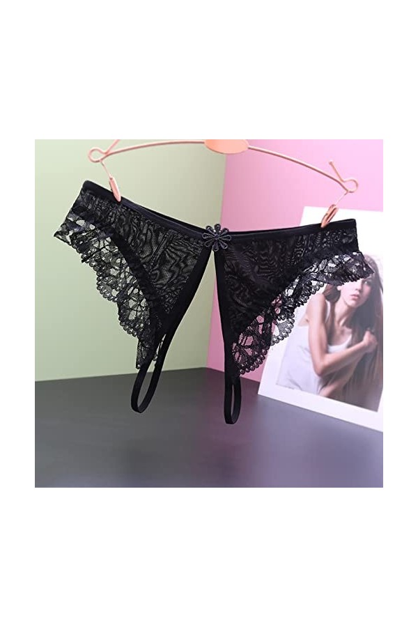 Lingerie Femme Sexy Ensemble Homme Sexy Hot y22k Culotte pour Femme sans Fente en Dentelle String Taille Basse Sexy Dentelle 