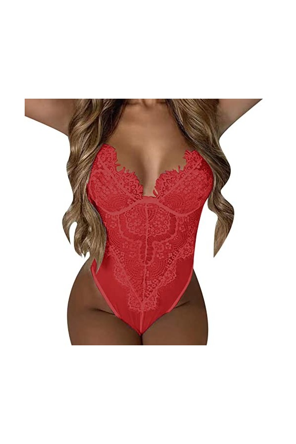 Soutien-Gorge et Culottes de Lingerie en Dentelle sous-vêtements Sexy Dos pour Femmes Pyjamas Sexy Vêtements Sexy matures Nui