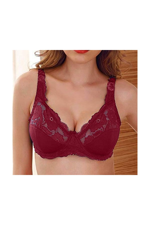 CUTeFiorino Unterwachen Femme Ensemble Sexy Ultra Mince et Réglable Soutien-gorge Sous-vêtements Lingerie Femme Femme Noël, B