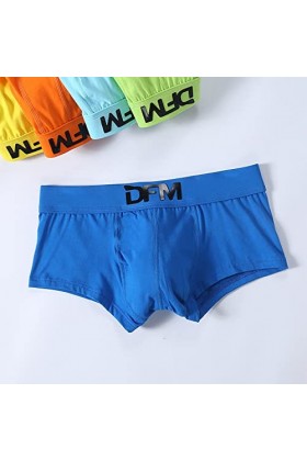 Boxer pour homme - Élégant - Multicolore - Respirant - En bambou - Rayonne - Avec poches séparées, b bleu, XXL