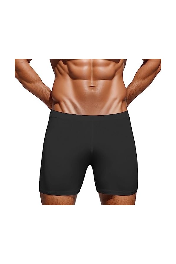 Beokeuioe Boxer pour homme - Sous-vêtements Trunks - Micro modal - Sous-vêtements avec poche - Boxer stretch respirant, A2 no