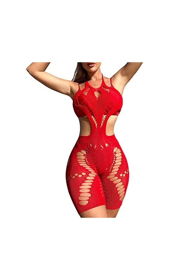 Clubwear en Maille Transparente pour Femmes Lenceria Extreme Sexy Dessous New Luxury Sexs Noir Couleur Femmes Sexy Jarretière