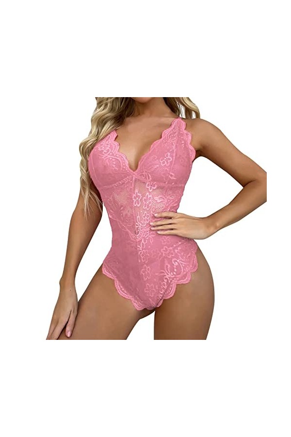 LIBELLEFLY Body tendance pour femme, lingerie de jeu de rôle, lingerie sexy pour femme, costume rouge à carreaux, lingerie se