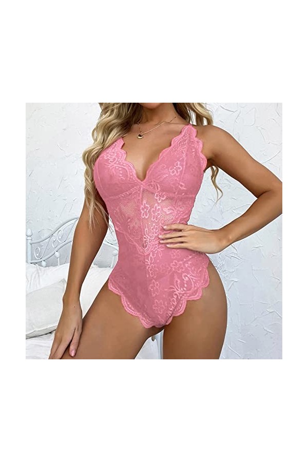 LIBELLEFLY Body tendance pour femme, lingerie de jeu de rôle, lingerie sexy pour femme, costume rouge à carreaux, lingerie se
