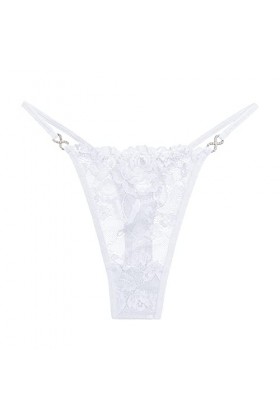 TDEOK Culotte en dentelle sexy embellie Creux Dentelle Jacquard Culotte Sans Coutures Culottes Hommes Sous-vêtements Petits, 