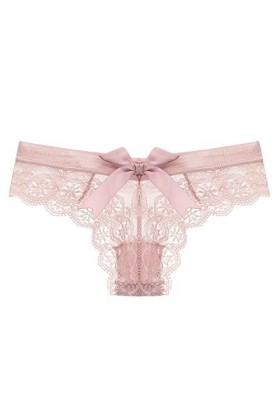 Lingerie Femme Sexy Ensemble Homme Sexy Hot y23k Femmes 1 Pièce Culotte Rose Floral Dentelle Bow Back Panty Transparent Évide