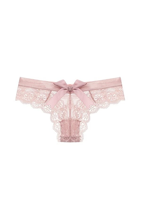 Lingerie Femme Sexy Ensemble Homme Sexy Hot y23k Femmes 1 Pièce Culotte Rose Floral Dentelle Bow Back Panty Transparent Évide