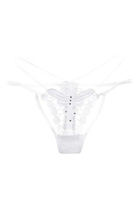 Lingerie Femme Sexy Ensemble Homme Sexy Hot y27k Culotte Taille Basse en Maille pour Femme Qui Remonte White, One Size 