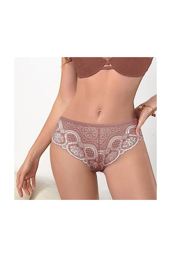 Lingerie Femme Sexy Ensemble Homme Sexy Hot y*2k sous-vêtements en Dentelle pour Femmes Coton Bikini Culotte Doux Hipster Cul