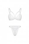 Lingerie Sexy Femme Coquine Hot Grande Taille Bra PolaneEmbroideDe Jour à la Femme Lingerie Ouverte Perle White, XXL 