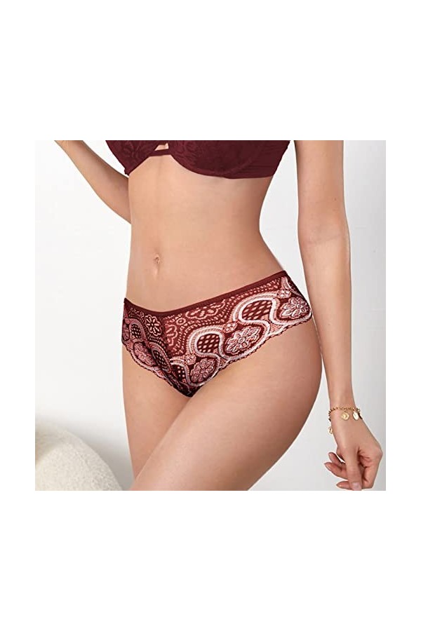 Lingerie Femme Sexy Ensemble Homme Sexy Hot y*2k sous-vêtements en Dentelle pour Femmes Coton Bikini Culotte Doux Hipster Cul