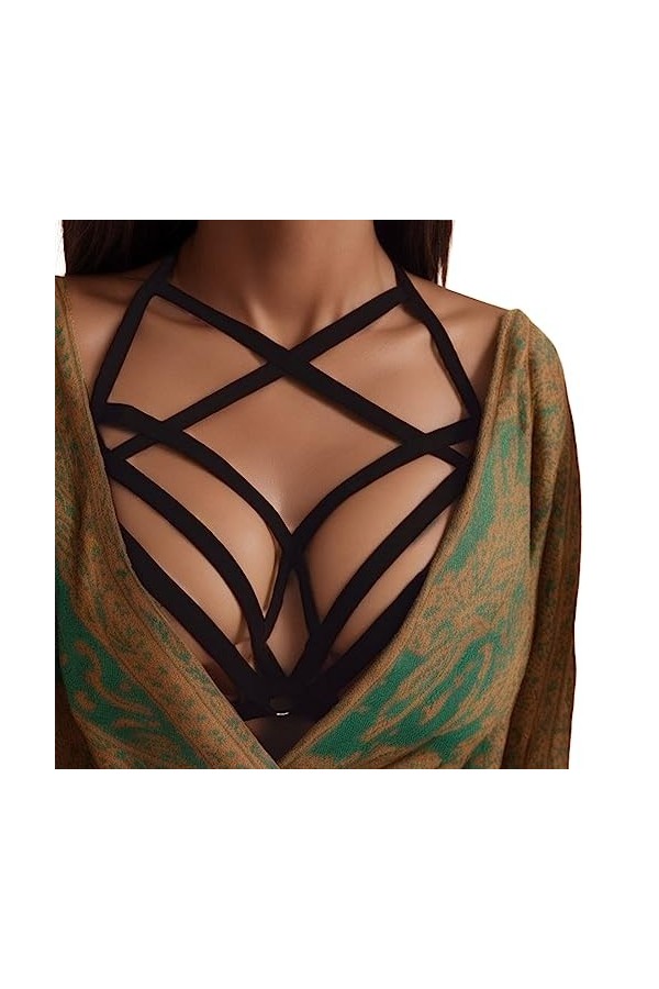 Lingerie Femme Sexy Ensemble Homme Sexy Hot y26k Cage Strappy Top Halter Bra Hollow Out Bandage Femmes élastique Bra Sexy Bus