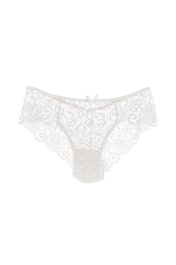 Lingerie Femme Sexy Ensemble Homme Sexy Hot y22k Femmes Sexy Culotte Dentelle Découpe Taille Creuse Ensemble Tennis White, L