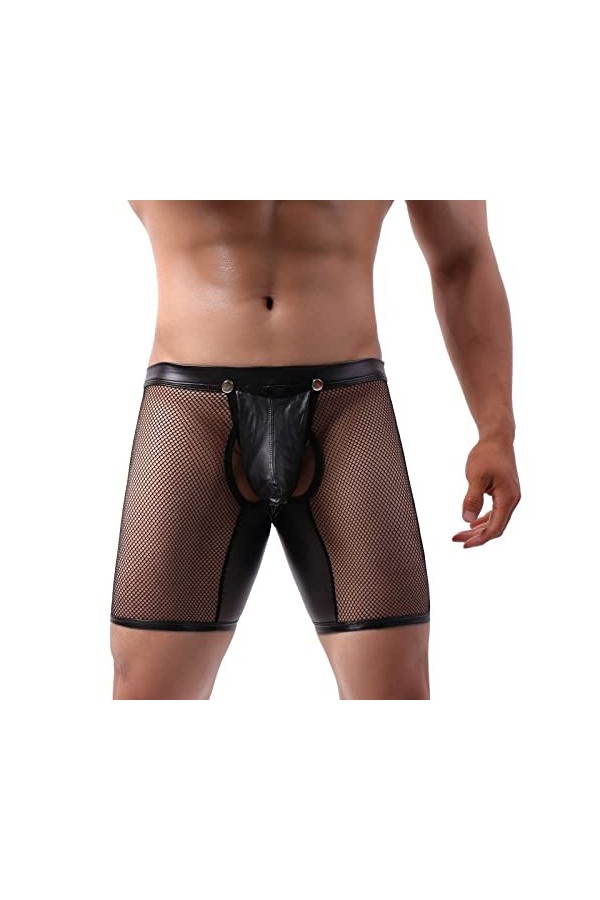 Boxer pour homme - Sous-vêtements sexy - Culotte sexy - Culotte sexy - Sous-vêtements sexy - Culotte sexy pour homme, Noir , 