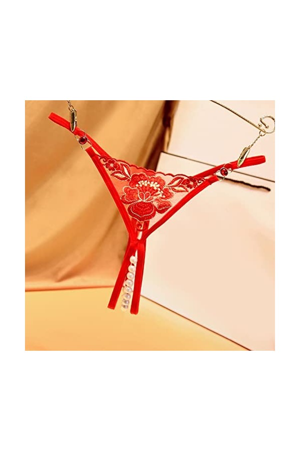 BIISDOST Femmes Sexy Dentelle Slips évider Culotte Crochet à Lacets Culotte Tongs G String Lingerie sous-vêtements Microfibre