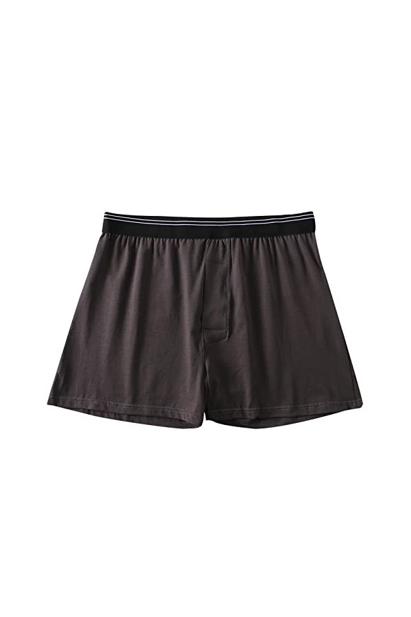 Boxer rétro pour homme - Respirant - Sexy - Pour homme, B gris foncé., XL
