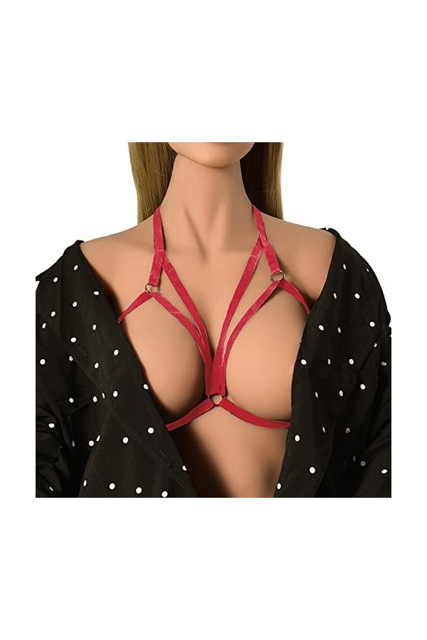 Lingerie Femme Sexy Ensemble Homme Sexy Hot y26k Femmes Sexy à Lacets Soutien-Gorge Noir découpe réglable Lingerie Soutien-Go