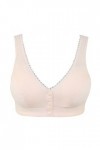 Soutien-gorge pour femme - En coton doux - Sans anneau en acier - Avec boucle sur le devant - Pour femme - Pour les personnes