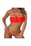 Ouvert Ensemble de lingerie sexy sexy pour femme et femme, rouge, M