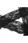 liaddkv Lot de 2 lingerie sexy en dentelle et string pour femme - Grande taille, Noir , XXL